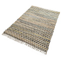 Tapis en chiffons « Lindby » - Multicolore/jaune