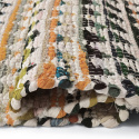 Tapis en chiffons « Lindby » - Multicolore/jaune