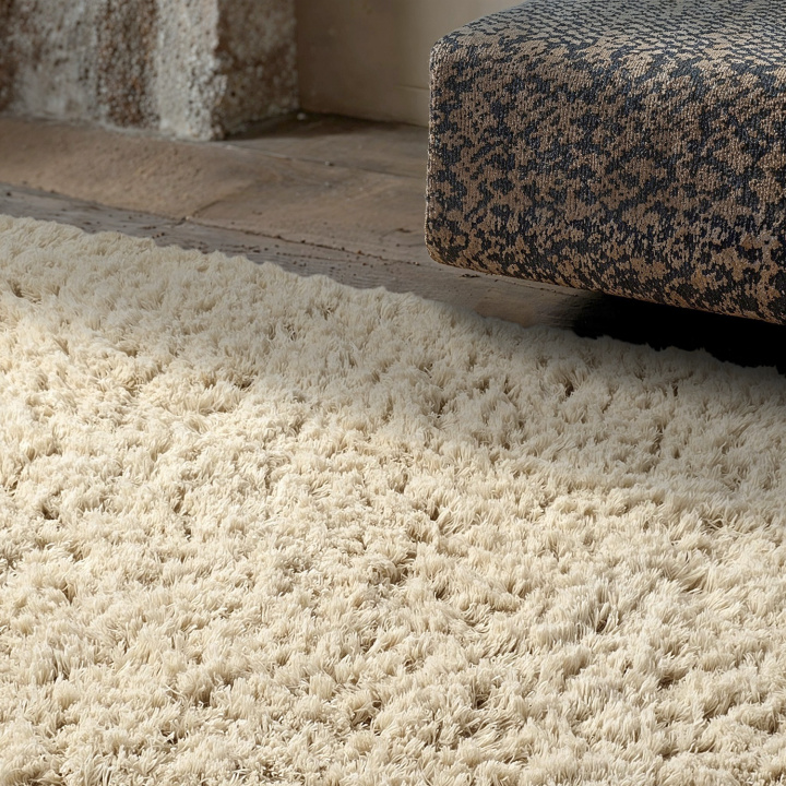 Tapis Rya \'Fassale Laine Tissée à la Main\' - Beige dans le groupe Tapis / Tapis en ry chez Reforma (V1020)