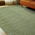 Tapis en laine \' Ovelia \' - Vert et blanc