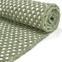 Tapis en laine \' Ovelia \' - Vert et blanc