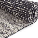 Tapis en laine tressée « Talvia » - Gris foncé