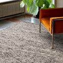 Tapis en laine tressée « Talvia » - Gris foncé