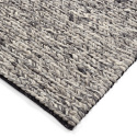 Tapis en laine tressée « Talvia » - Gris foncé