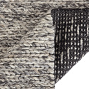 Tapis en laine tressée « Talvia » - Gris foncé