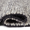 Tapis en laine tressée « Talvia » - Gris foncé
