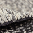 Tapis en laine tressée « Talvia » - Gris foncé