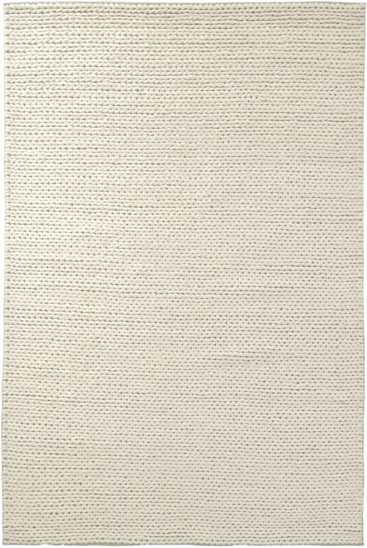 Tapis en laine \' Talvia Braided Wool \' - Blanc dans le groupe Tapis / Tapis en laine chez Reforma (V1040)