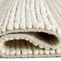 Tapis en laine \' Talvia Braided Wool \' - Blanc