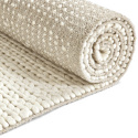 Tapis en laine \' Talvia Braided Wool \' - Blanc