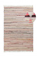 Tapis en chiffons « Lindby » - Multicolore/rose