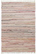 Tapis en chiffons « Lindby » - Multicolore/rose