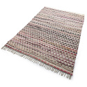Tapis en chiffons « Lindby » - Multicolore/rose