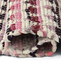 Tapis en chiffons « Lindby » - Multicolore/rose