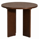 Table basse \'Cr&eacute;me\' Ronde 55 cm - Noyer