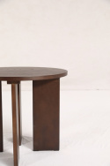 Table basse \'Cr&eacute;me\' Ronde 55 cm - Noyer