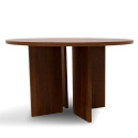 Table basse \'Créme\' Ronde 75 cm - Noyer