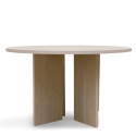 Table basse \'Cr&eacute;me\' Ronde 75 cm - Pigment blanc