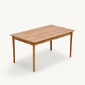 Table &agrave; manger \'Fager\' 135 cm - Pigment blanc
