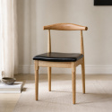 Chaise \'Fager\' - Naturel/Noir