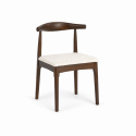 Chaise \'Fager\' - Noyer/Beige