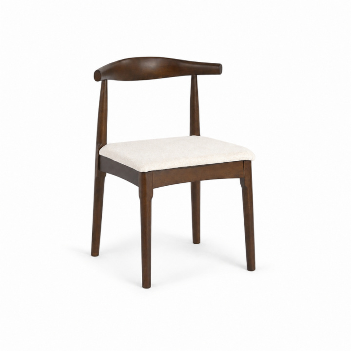 Chaise \'Fager\' - Noyer/Beige dans le groupe Meubles / Meubles d\'assise / Chaises chez Reforma (WS-8662-beige)