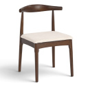 Chaise \'Fager\' - Noyer/Beige