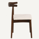 Chaise \'Fager\' - Noyer/Beige