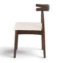 Chaise \'Fager\' - Noyer/Beige