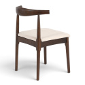 Chaise \'Fager\' - Noyer/Beige