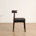 Chaise \'Fager\' - Noyer/Noir