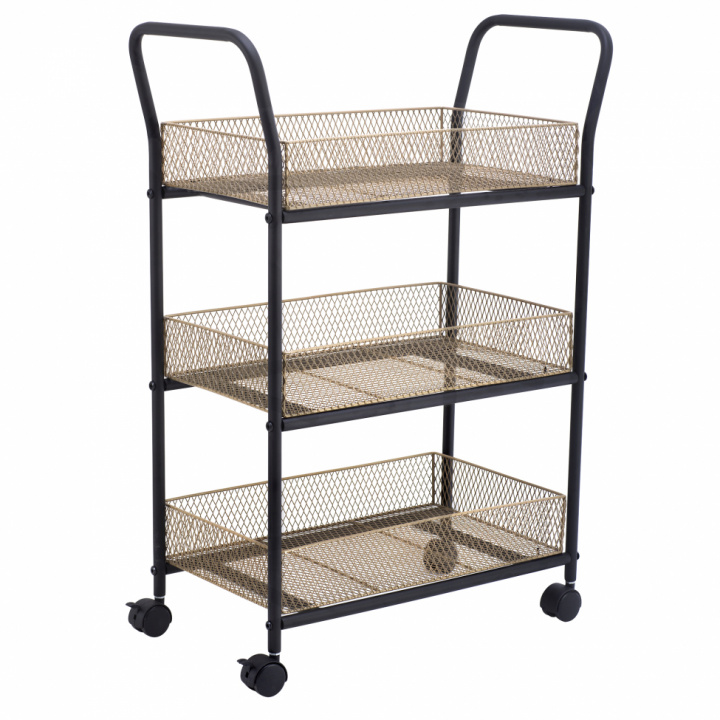 Chariot de cuisine \'Nät\' - Noir/Bois dans le groupe Meubles / Tables / Chariots de service & Tables roulantes chez Reforma (WS-C1003)