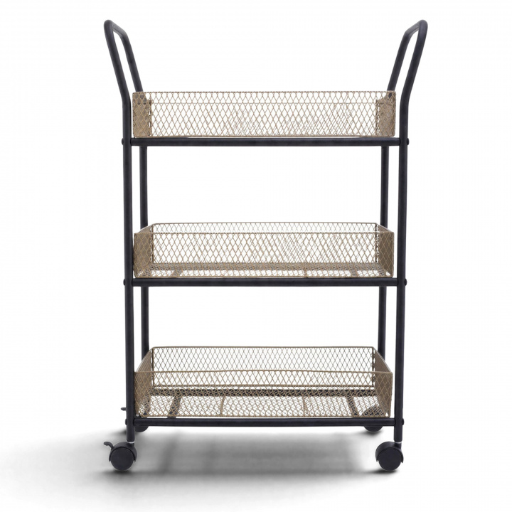 Chariot de cuisine \'N&auml;t\' - Noir/Bois dans le groupe Meubles / Tables / Chariots de service & Tables roulantes chez Reforma (WS-C1003)