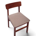 Chaise \'Ålesund\' - Noyer/Beige