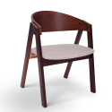 Chaise \'Voss\' - Noyer/Gris