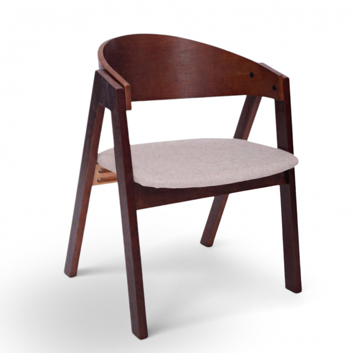 Chaise \'Voss\' - Noyer/Gris dans le groupe Meubles / Meubles d\'assise / Chaises chez Reforma (WS-ND006-walnut-grey)