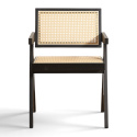 Chaise &agrave; bras \'Rotting\' - Noir