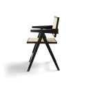 Chaise &agrave; bras \'Rotting\' - Noir