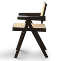 Chaise &agrave; bras \'Rotting\' - Noir