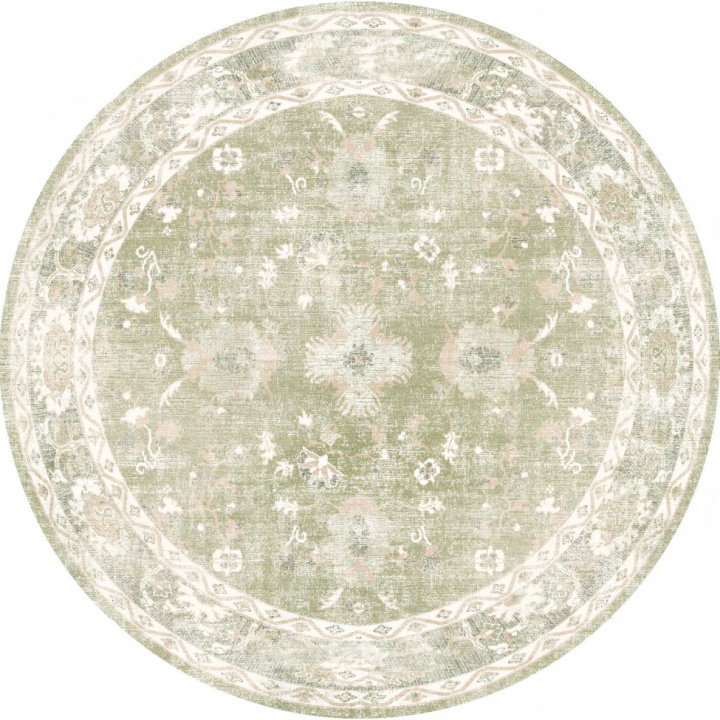 Tapis rond \'Gombalia\' 160cm - Vert clair dans le groupe Décoration / Tapis / Tapis tissés chez Reforma (X10116622)
