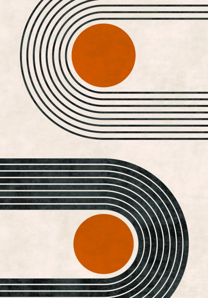 Tapis Wilton \'Moudania\' 240x340cm - Beige/Noir/Orange dans le groupe Décoration / Tapis / Tapis tissés chez Reforma (X10116672)