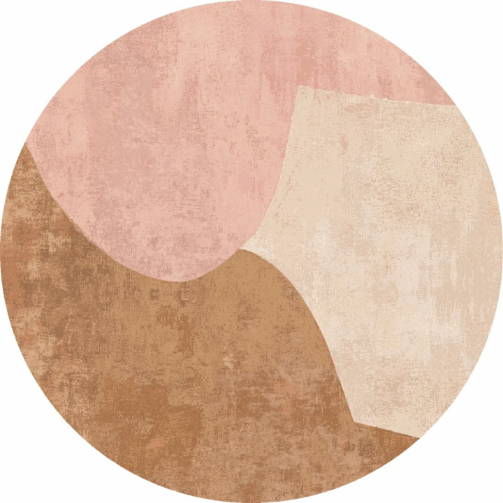 Tapis rond \'Lazio\' 160cm - Beige/Rose dans le groupe Décoration / Tapis / Tapis tissés chez Reforma (X10116809)