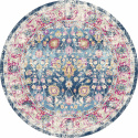 Tapis rond \'Bouhjar\' 200cm - Bleu/Rose/Multi