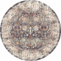 Tapis rond \'Bouhjar\' 200cm - Gris/Multi