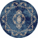 Tapis rond \'Taknis\' 290cm - Bleu