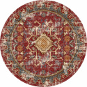 Tapis rond \'Idri\' 240cm - Rouge/Multi