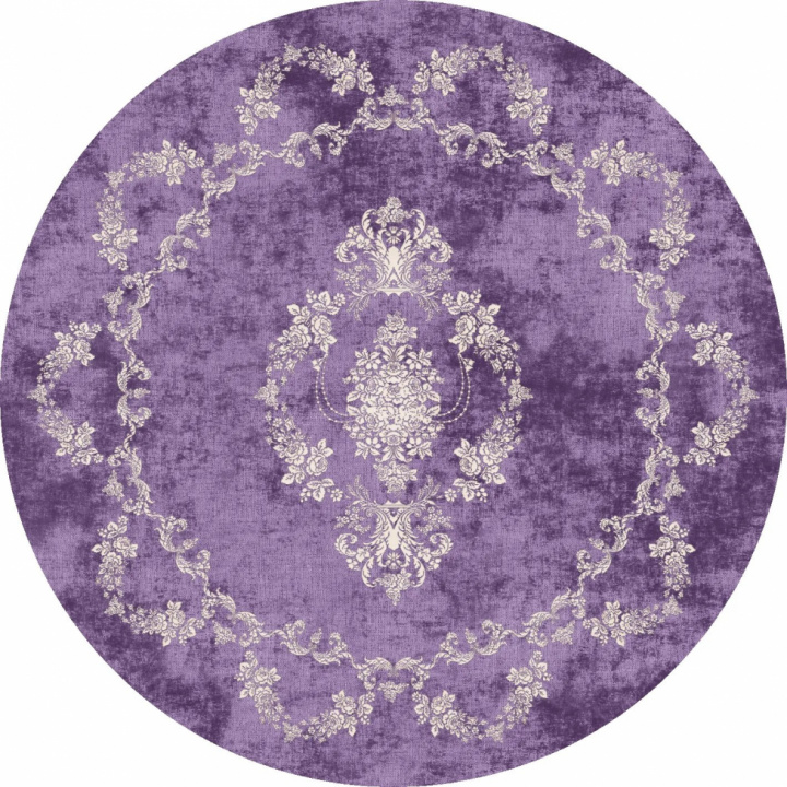 Tapis rond \'Taknis\' 240cm - Violet dans le groupe Décoration / Tapis / Tapis tissés chez Reforma (X10117235)