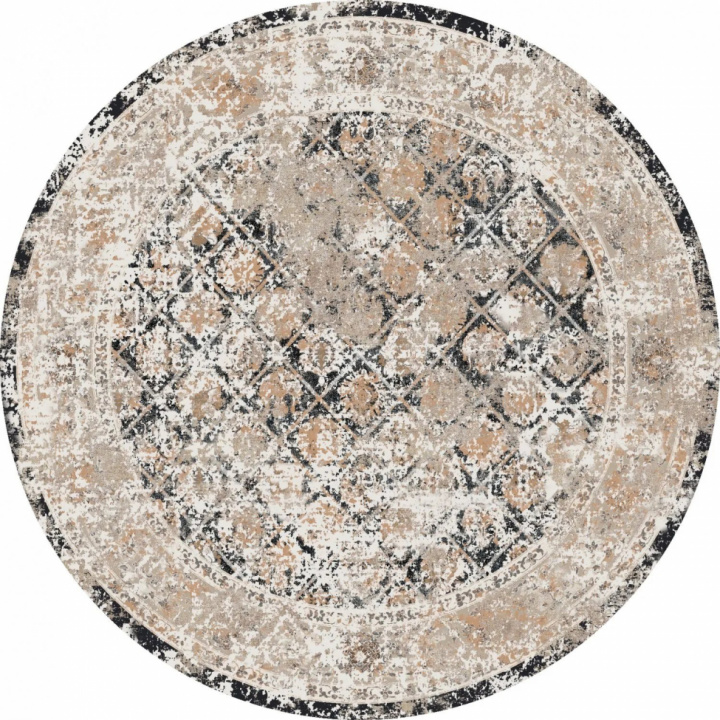 Tapis rond \'Douz\' 160cm - Noir/Multi dans le groupe Décoration / Tapis / Tapis tissés chez Reforma (X10117436)
