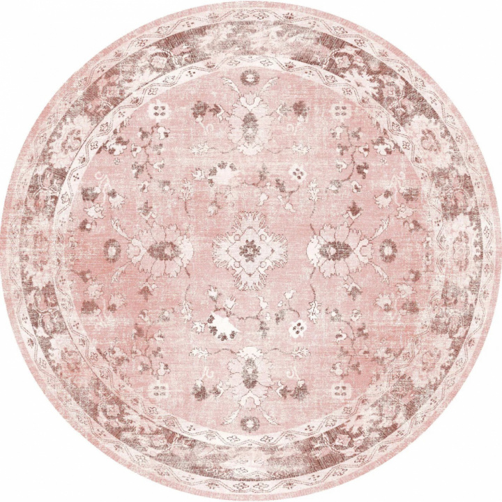 Tapis rond \'Gombalia\' 160cm - Rose dans le groupe Décoration / Tapis / Tapis tissés chez Reforma (X10117745)