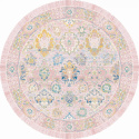 Tapis rond \'Magnolia\' 120cm - Rose